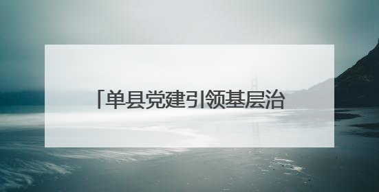 单县党建引领基层治理“谋篇布局” 绘就共建共治共享新图景