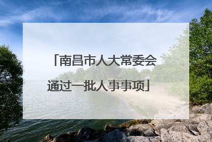 南昌市人大常委会通过一批人事事项