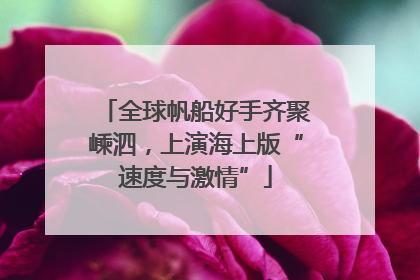全球帆船好手齐聚嵊泗，上演海上版“速度与激情”