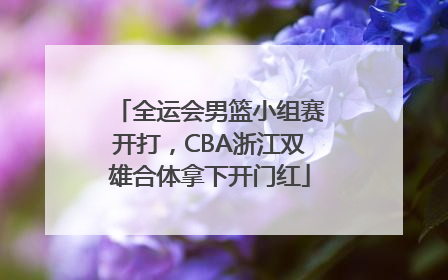 全运会男篮小组赛开打，CBA浙江双雄合体拿下开门红