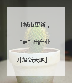 城市更新，“更”出产业升级新天地