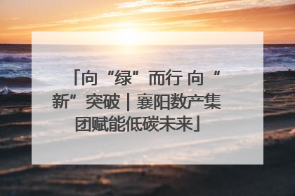 向“绿”而行 向“新”突破｜襄阳数产集团赋能低碳未来