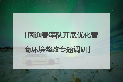 周迎春率队开展优化营商环境整改专题调研
