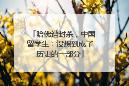 哈佛遭封杀，中国留学生：没想到成了历史的一部分