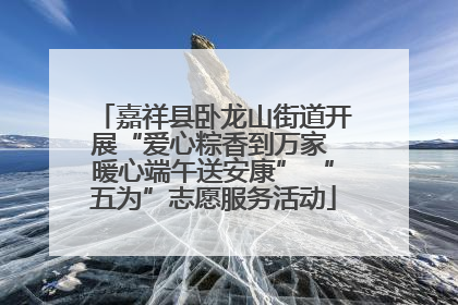 嘉祥县卧龙山街道开展“爱心粽香到万家 暖心端午送安康” “五为”志愿服务活动