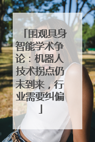 围观具身智能学术争论：机器人技术拐点仍未到来，行业需要纠偏