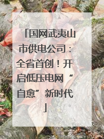 国网武夷山市供电公司：全省首创！开启低压电网“自愈”新时代