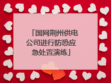 国网荆州供电公司进行防恐应急处置演练