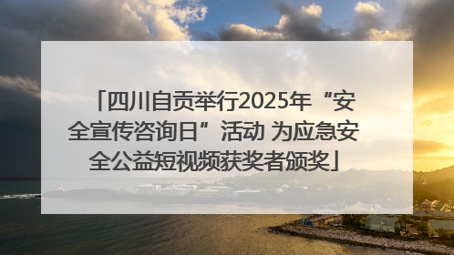 四川自贡举行2025年“安全宣传咨询日”活动 为应急安全公益短视频获奖者颁奖
