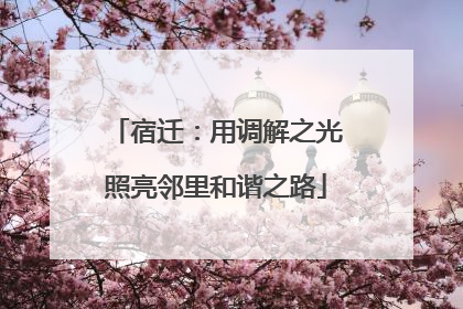 宿迁：用调解之光照亮邻里和谐之路