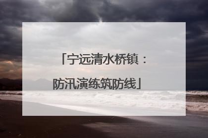 宁远清水桥镇：防汛演练筑防线
