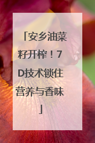 安乡油菜籽开榨！7D技术锁住营养与香味