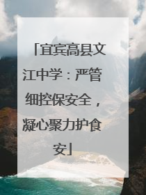 宜宾高县文江中学：严管细控保安全，凝心聚力护食安