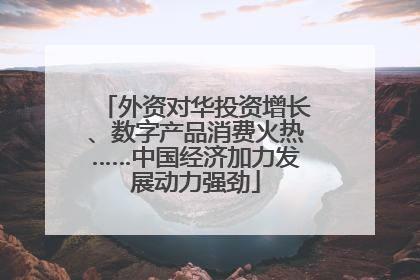 外资对华投资增长、数字产品消费火热……中国经济加力发展动力强劲