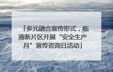 多元融合宣传形式，临港新片区开展“安全生产月”宣传咨询日活动