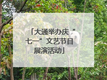 大通举办庆“七一”文艺节目展演活动
