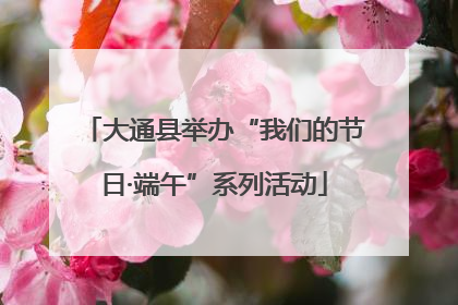 大通县举办“我们的节日·端午”系列活动