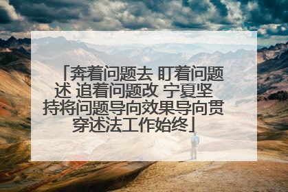 奔着问题去 盯着问题述 追着问题改 宁夏坚持将问题导向效果导向贯穿述法工作始终