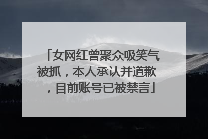 女网红曾聚众吸笑气被抓，本人承认并道歉，目前账号已被禁言