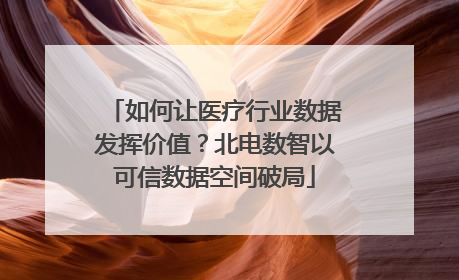 如何让医疗行业数据发挥价值？北电数智以可信数据空间破局