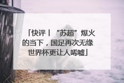 快评丨“苏超”爆火的当下，国足再次无缘世界杯更让人唏嘘