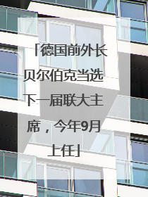 德国前外长贝尔伯克当选下一届联大主席，今年9月上任