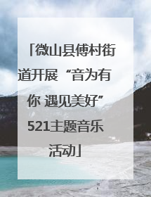 微山县傅村街道开展“音为有你 遇见美好”521主题音乐活动