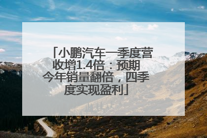 小鹏汽车一季度营收增1.4倍：预期今年销量翻倍，四季度实现盈利