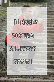 山东财政50条靶向支持民营经济发展