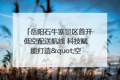 岳阳石牛寨景区首开低空配送航线 科技赋能打造"空中便利店"