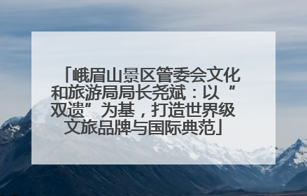 峨眉山景区管委会文化和旅游局局长尧斌：以“双遗”为基，打造世界级文旅品牌与国际典范