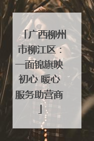 广西柳州市柳江区：一面锦旗映初心 暖心服务助营商