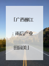 广西柳江：雨后产业田园美