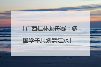 广西桂林龙舟赛：多国学子共划漓江水