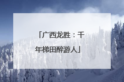 广西龙胜：千年梯田醉游人