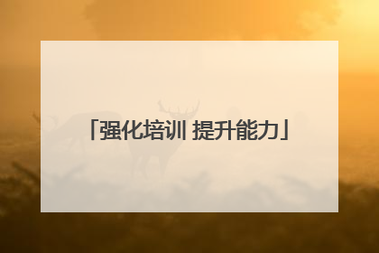 强化培训 提升能力