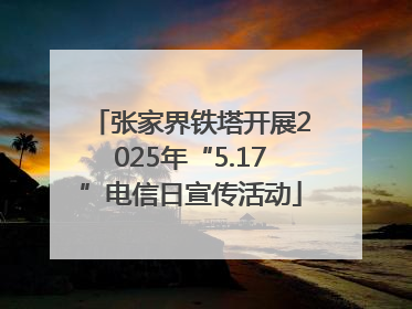 张家界铁塔开展2025年“5.17”电信日宣传活动