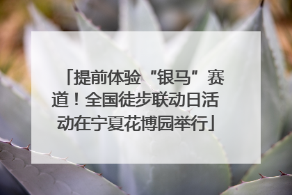 提前体验“银马”赛道！全国徒步联动日活动在宁夏花博园举行