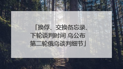 换俘、交换备忘录、下轮谈判时间 乌公布第二轮俄乌谈判细节