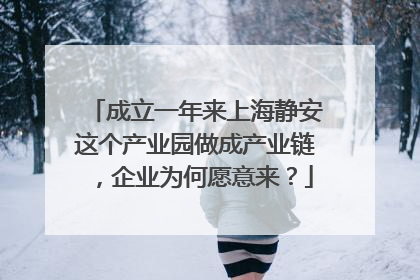 成立一年来上海静安这个产业园做成产业链，企业为何愿意来？