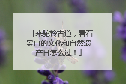 来驼铃古道，看石景山的文化和自然遗产日怎么过！