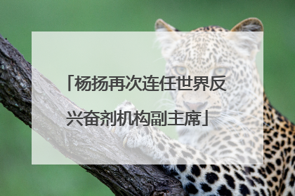杨扬再次连任世界反兴奋剂机构副主席