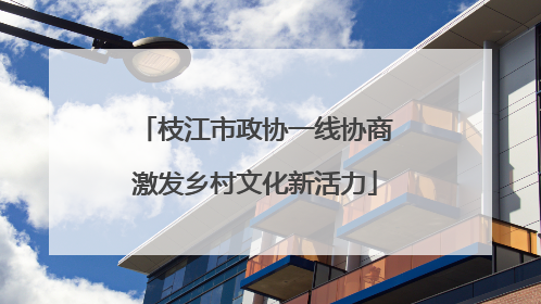 枝江市政协一线协商激发乡村文化新活力