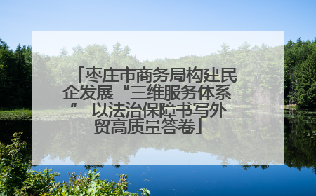 枣庄市商务局构建民企发展“三维服务体系” 以法治保障书写外贸高质量答卷