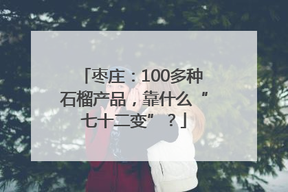 枣庄：100多种石榴产品，靠什么“七十二变”？