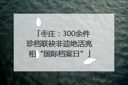 枣庄：300余件珍档联袂非遗绝活亮相“国际档案日”