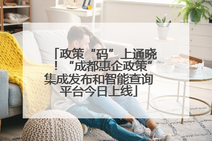 政策“码”上通晓！“成都惠企政策”集成发布和智能查询平台今日上线