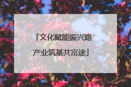 文化赋能振兴路 产业筑基共富途