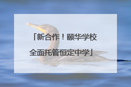 新合作！颐华学校全面托管恒定中学