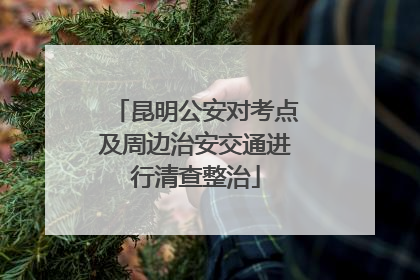 昆明公安对考点及周边治安交通进行清查整治
